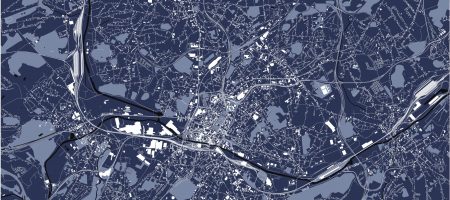 vector map of the city of Charleroi, Belgium